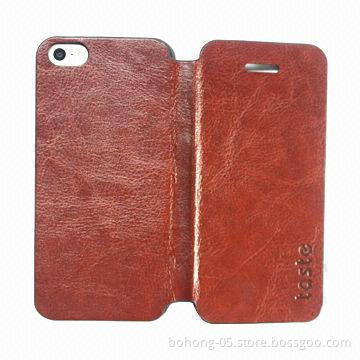 Case for iPhone 5, Made of PU, Flip Type Holster